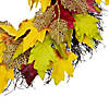 Maple Leaf Artificial Fall Harvest Wreath  22-Inch Image 1