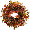 Maple Leaves and Pinecone Fall Harvest Artificial Wreath - 30" - Unlit Image 1