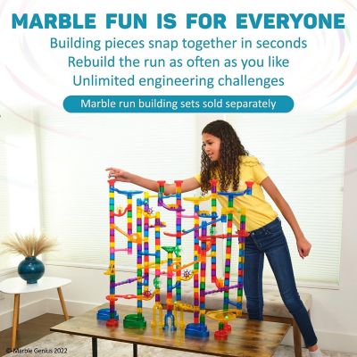 Marble Genius Marble Glow Run Race Track Set - 50 pcs, Glow in the Dark, Gift for Kids, Color Instruction Manual Image 3