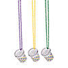 Mardi Gras Bead Necklaces with Plastic Shot Glass - 12 Pc. Image 1