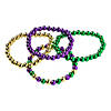 Mardi Gras Beaded Bracelets - 24 Pc. Image 1