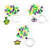 Mardi Gras Beaded Charm Bracelet Craft Kit - Makes 12 Image 1