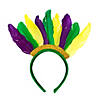 Mardi Gras Feather Headbands - 12 Pc. Image 1