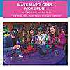 Mardi Gras Feather Mask with Stick- 12 Pc. Image 2