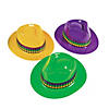 Mardi Gras Fedora Hats - 12 Pc. Image 1