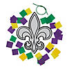 Mardi Gras Fleur-de-lis Tissue Paper Sign Craft Kit - Makes 12 Image 1