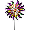 Mardi Gras Flower Outdoor Pinwheel Garden Stake - 4.5' Image 2