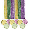Mardi Gras Multicolor Plastic Beads &amp; Coins Kit &amp;#8211; 192 Pc. Image 1