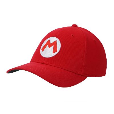 Mario Super Mario Men's Red Cosplay Hat Image 1