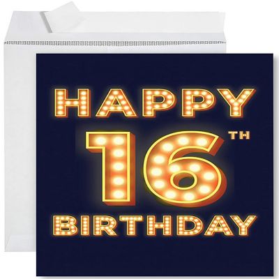 Marquee 16th Birthday Jumbo 8.5x11IN Image 1