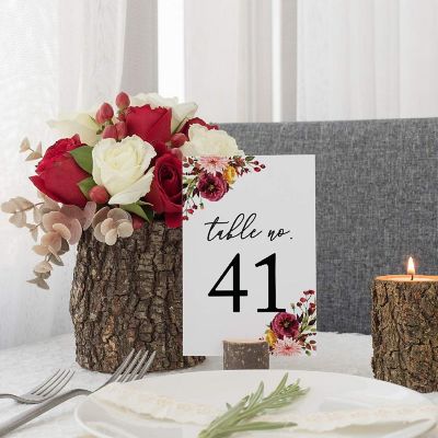 Marsala Floral Table Numbers 41-60 4x6 Image 2