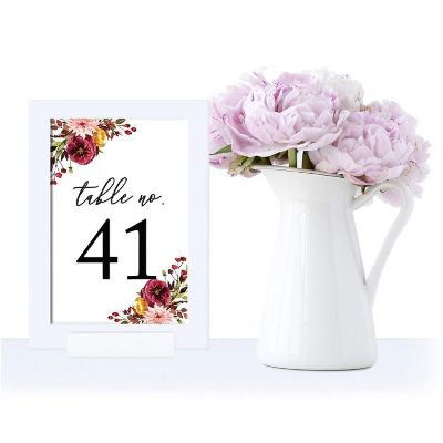 Marsala Floral Table Numbers 41-60 4x6 Image 3