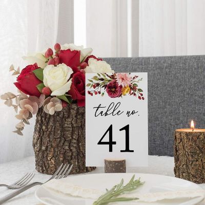 Marsala Floral Table Numbers 41-60 4x6 Image 2