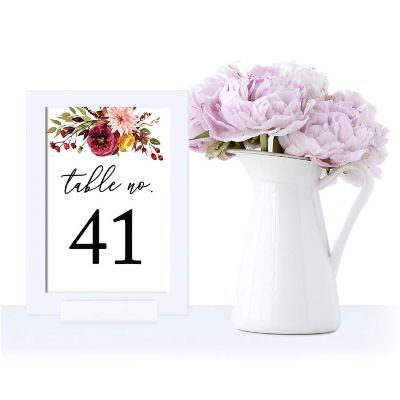 Marsala Floral Table Numbers 41-60 4x6 Image 3