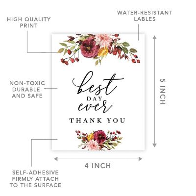 Marsala Floral Wedding Best Day Ever Image 2