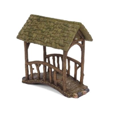 Marshall Home and Garden Fairy Garden Woodland Knoll Collection, Covered Bridge Image 1