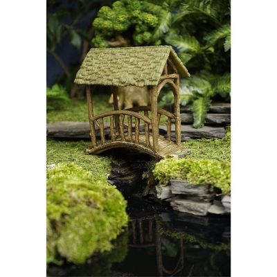 Marshall Home and Garden Fairy Garden Woodland Knoll Collection, Covered Bridge Image 1