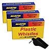 Martin Sports Black Plastic Whistles, 12 Per pack, 3 Packs Image 1
