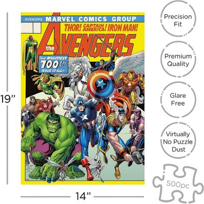 Marvel Avengers Comic Cover 500 Piece Jigsaw Puzzle Image 1