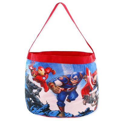 Marvel Avengers Kids Collapsible Nylon Gift Basket Bucket Toy Storage Tote Bag (One Size, Blue) Image 1
