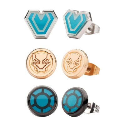 Marvel Black Panther: Wakanda Forever 3-Piece Stud Earring Set Image 1