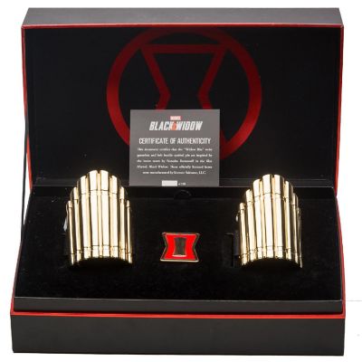 Marvel Black Widow Light-Up LED Bracelets and Belt Pin Replica Box Set Image 1