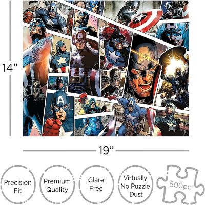 Marvel Captain America Panels 500 Piece Jigsaw Puzzle Image 2