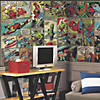 Marvel Comic Panel  Prepasted Mural Image 1