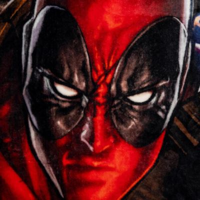Marvel Comics Deadpool Batons Raschel Throw Blanket  50 x 60 Inches Image 1