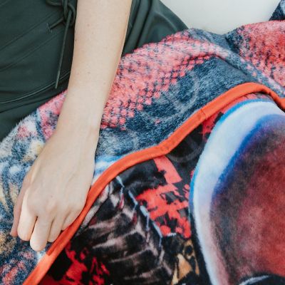 Marvel Comics Deadpool Batons Raschel Throw Blanket  50 x 60 Inches Image 3