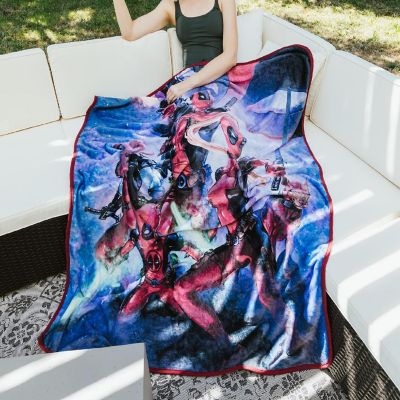 Marvel Comics Deadpool Corps Raschel Throw Blanket  50 x 60 Inches Image 3