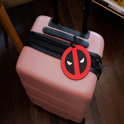 Marvel Comics Deadpool Logo Travel Luggage Tag With Suitcase ID Card Label Image 3