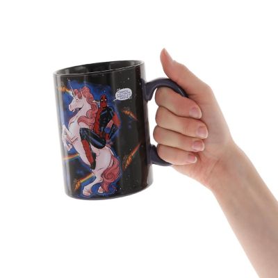 Marvel Deadpool and Unicorn In Space Ceramic Mug  Holds 20 Ounces Image 2