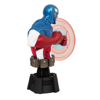 Marvel Exclusive Captain America Holo Shield Bust Image 1