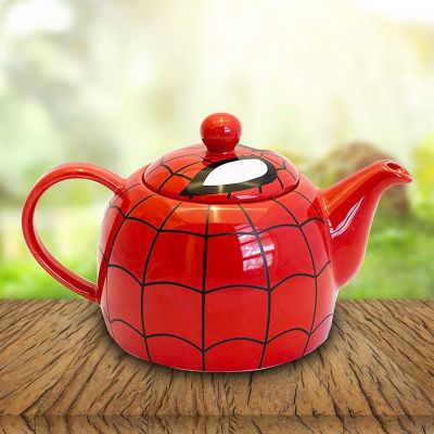 Marvel I AM SPIDER-MAN Ceramic Teapot with Web Mask Detail Lid Image 1