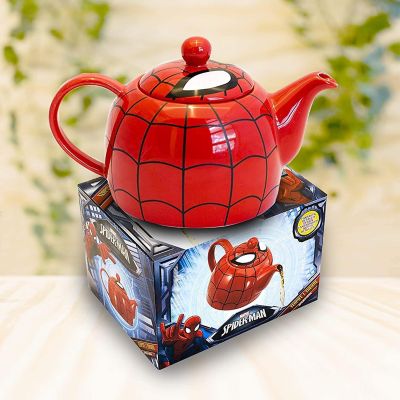 Marvel I AM SPIDER-MAN Ceramic Teapot with Web Mask Detail Lid Image 2