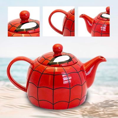 Marvel I AM SPIDER-MAN Ceramic Teapot with Web Mask Detail Lid Image 3