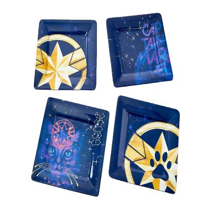 Marvel&amp;#8217;s Captain Marvel Celestial Goose 4-Piece Melamine Plate Set Image 1
