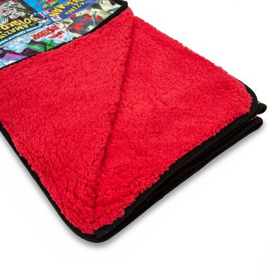 Marvel Spider-Man 60th Anniversary Special Edition Red Sherpa Throw Blanket Image 1