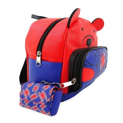 Marvel Spider-Man Bear 10 Inch Pleather Backpack w/ Coin Purse Image 1