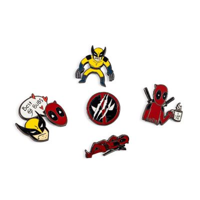 Marvel Studios Deadpool &amp; Wolverine 5-Piece Enamel Pin Set Image 1