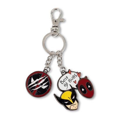 Marvel Studios Deadpool &amp; Wolverine "Best Bubs" Enamel Charm Keychain Image 1