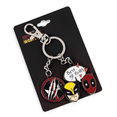 Marvel Studios Deadpool &amp; Wolverine "Best Bubs" Enamel Charm Keychain Image 1