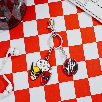 Marvel Studios Deadpool &amp; Wolverine "Best Bubs" Enamel Charm Keychain Image 2