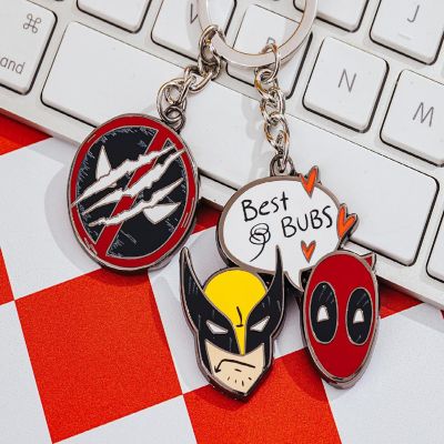 Marvel Studios Deadpool &amp; Wolverine "Best Bubs" Enamel Charm Keychain Image 3