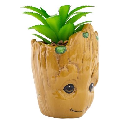 Marvel Studios I Am Groot 3-Inch Ceramic Mini Planter With Artificial Succulent Image 1
