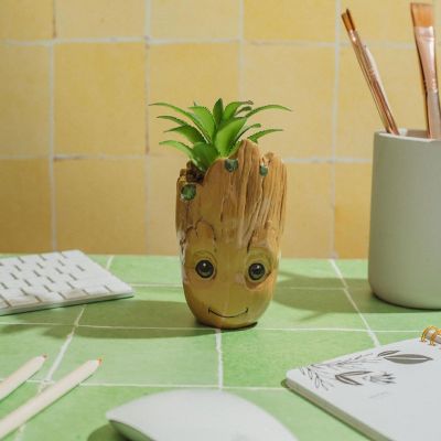 Marvel Studios I Am Groot 3-Inch Ceramic Mini Planter With Artificial Succulent Image 3