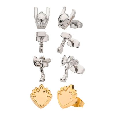 Marvel Thor: Love and Thunder 4-Piece Stud Earring Set Image 1