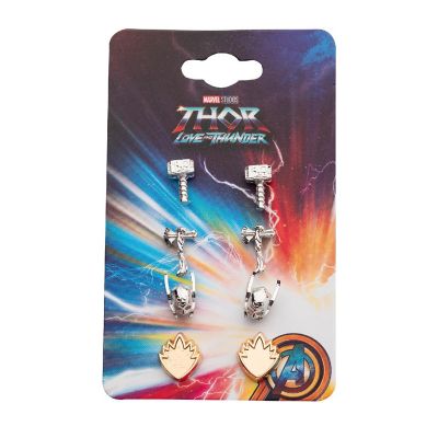Marvel Thor: Love and Thunder 4-Piece Stud Earring Set Image 1