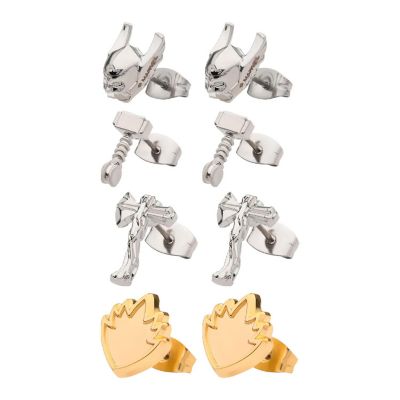 Marvel Thor: Love and Thunder 4-Piece Stud Earring Set Image 2